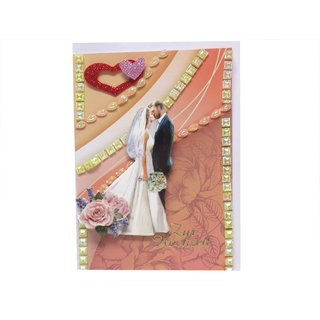 3-D Hochzeitskarte handgearbeitet